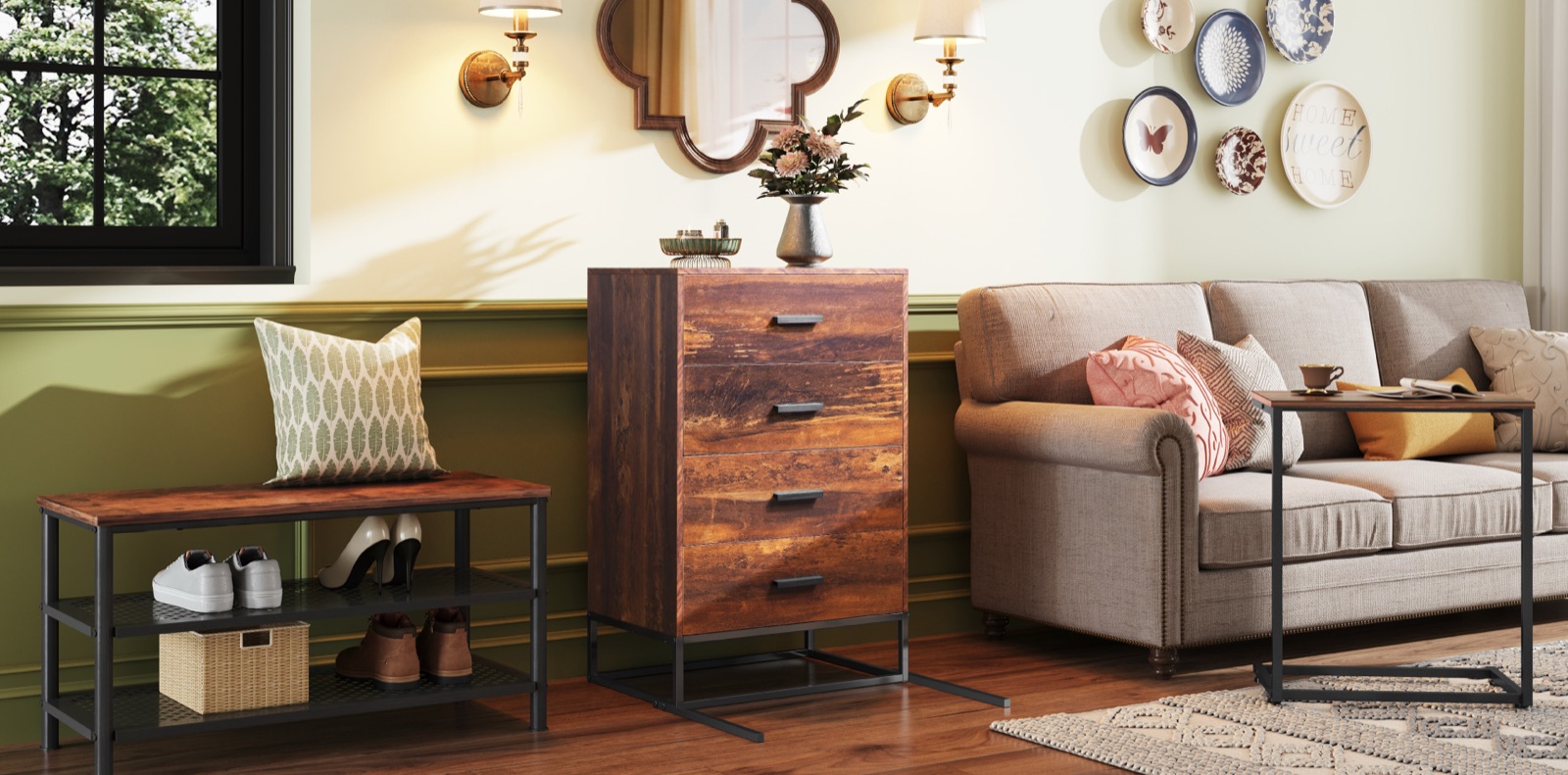 Desigmetry furniture collection styled in a living room